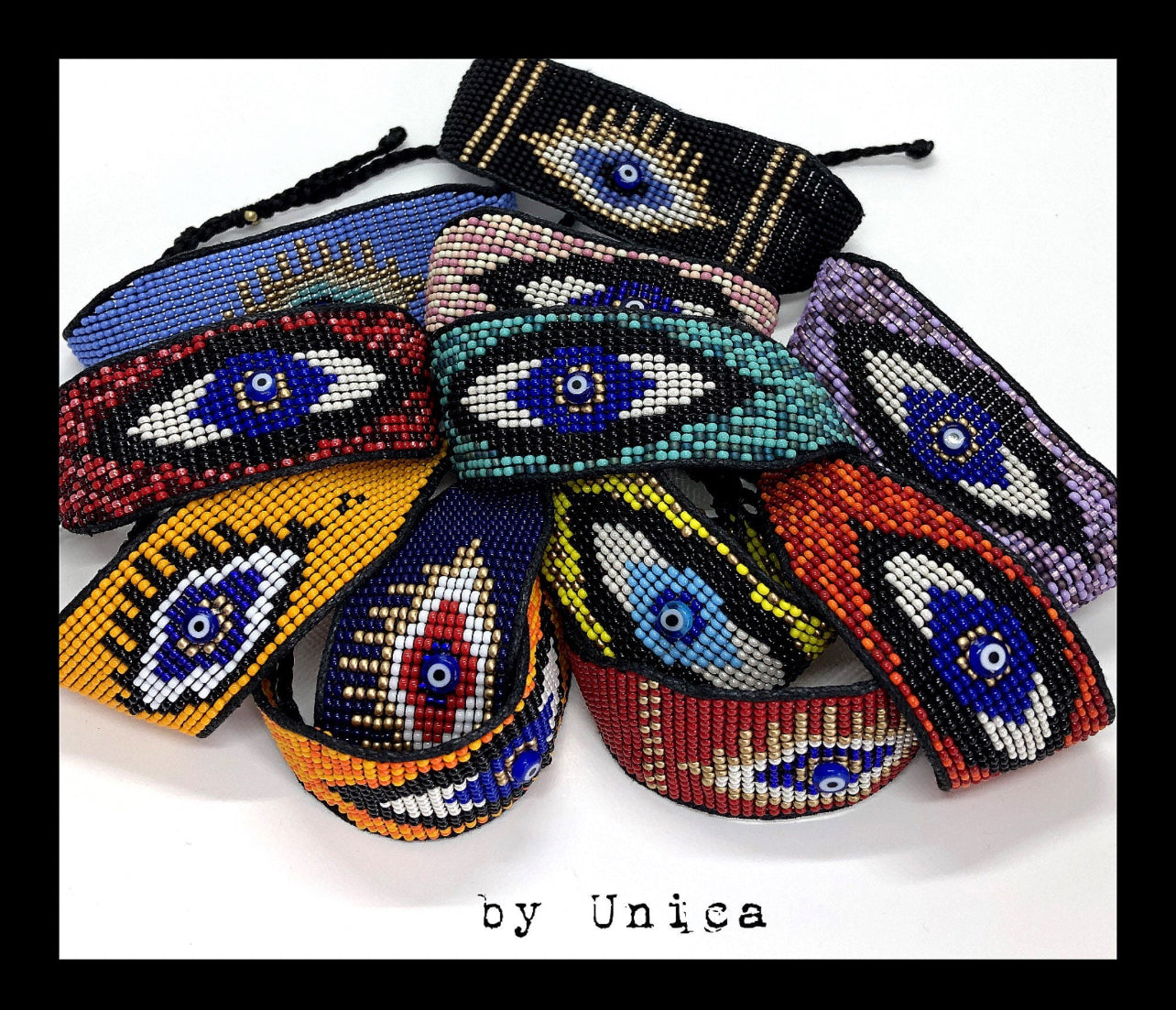 Eyebead cuff bracelet