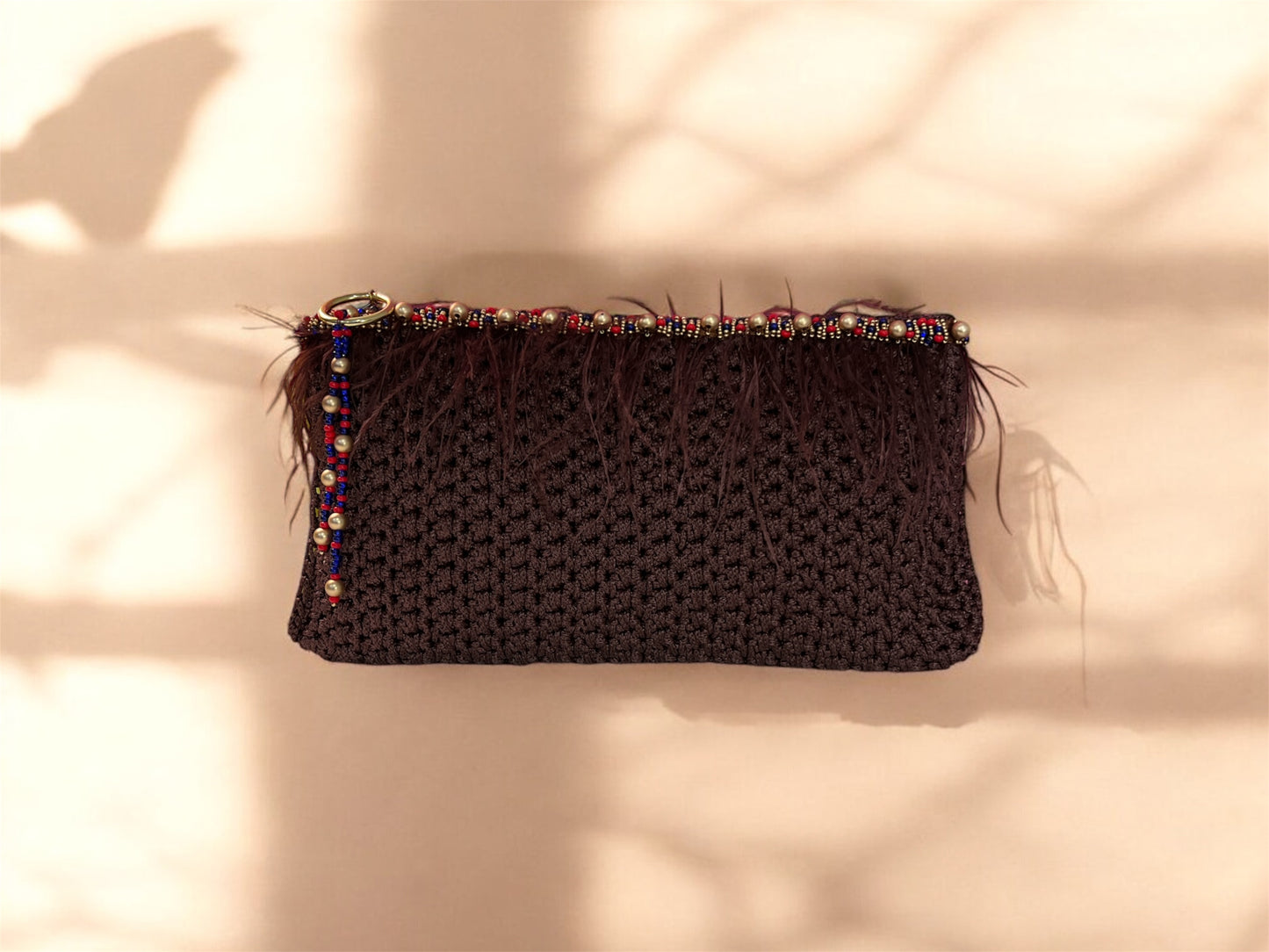 Brown Crotchet Clutch