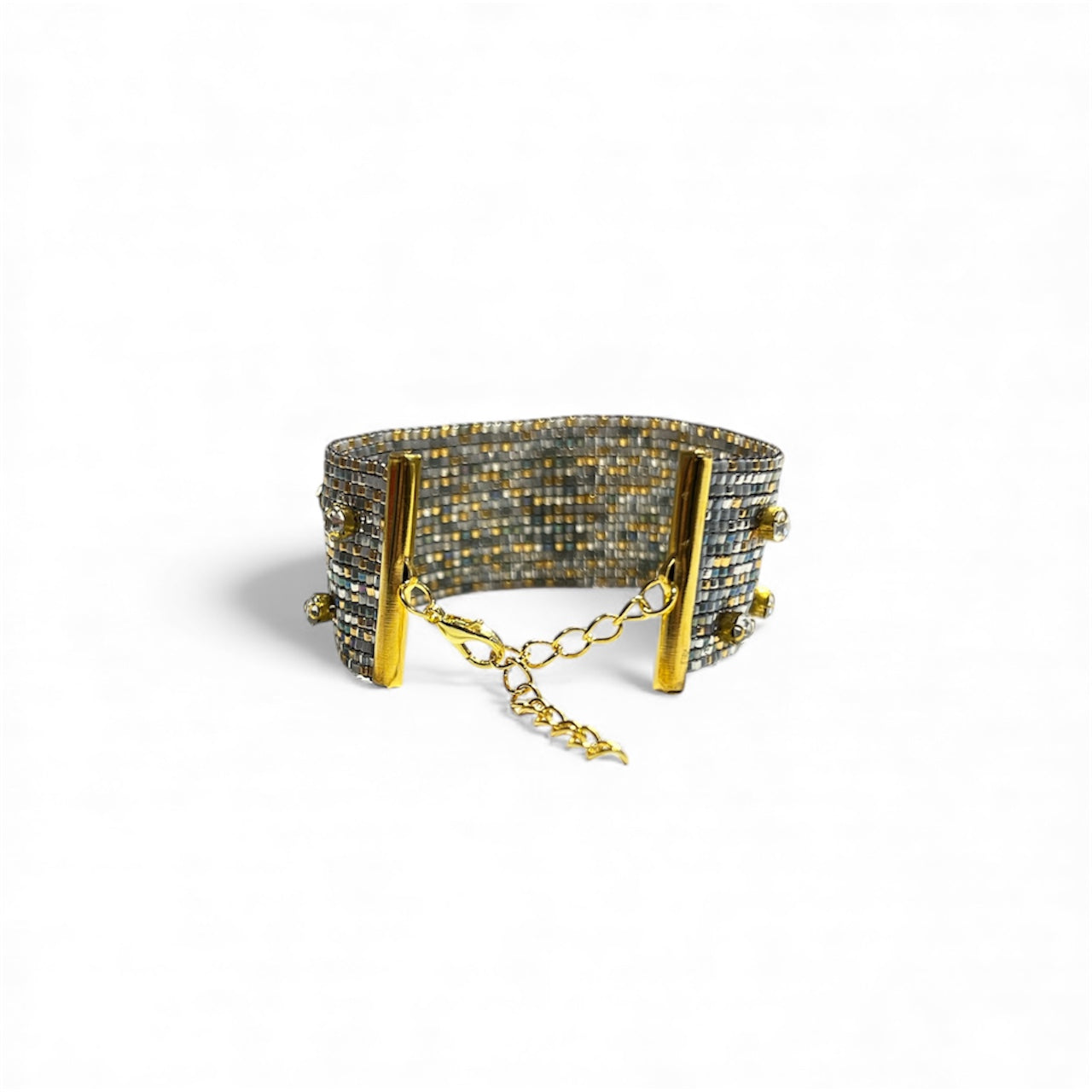 Smoky Mosaic Cuff Bracelet