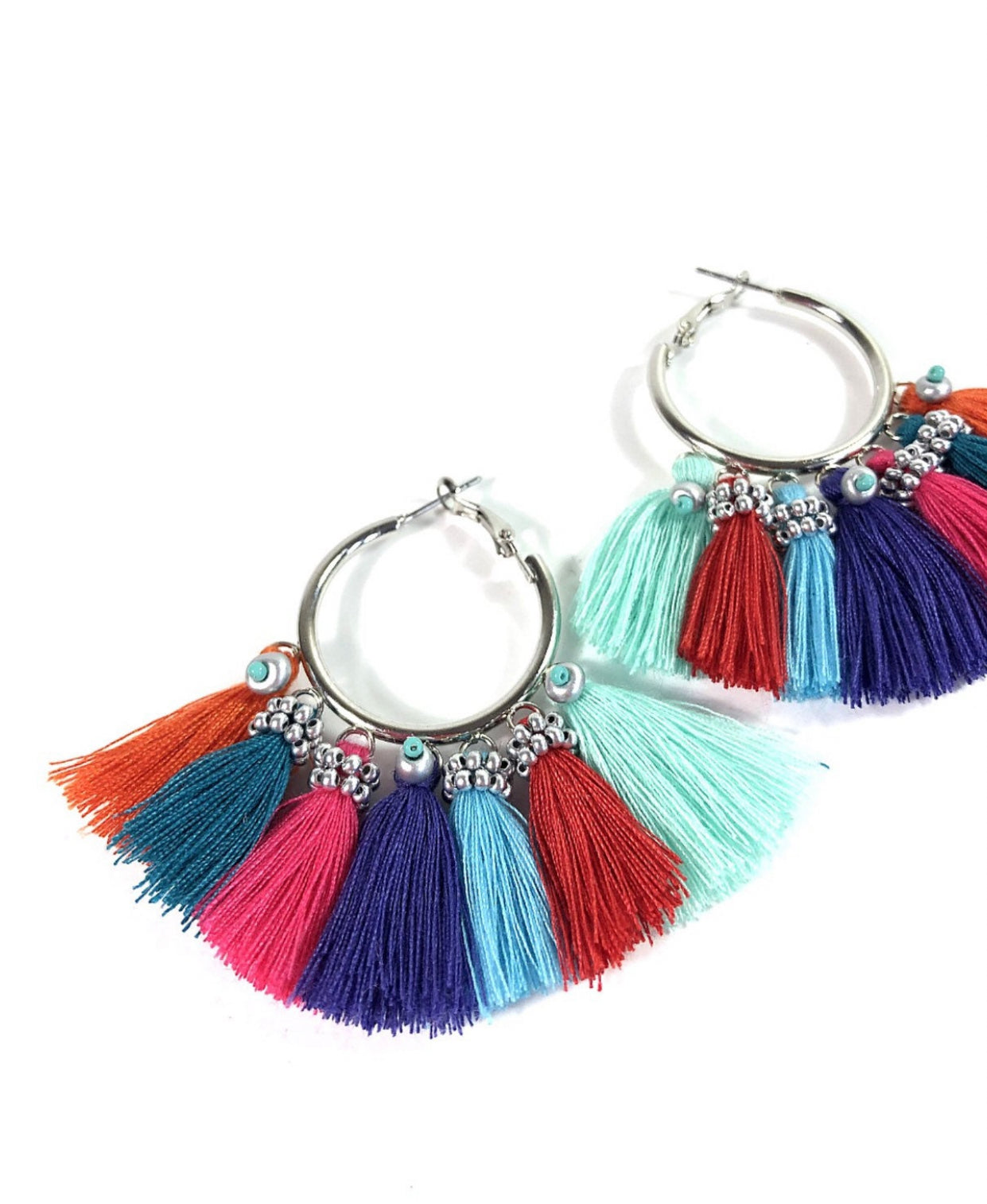 Boho Tassel Hoop earrings