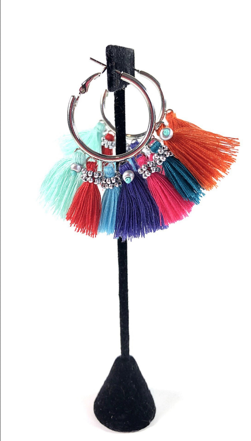 Boho Tassel Hoop earrings