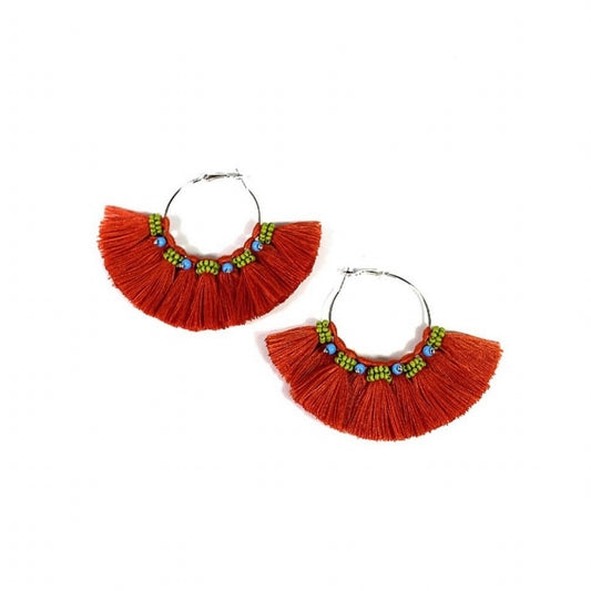 Fringe Hoop Earrings
