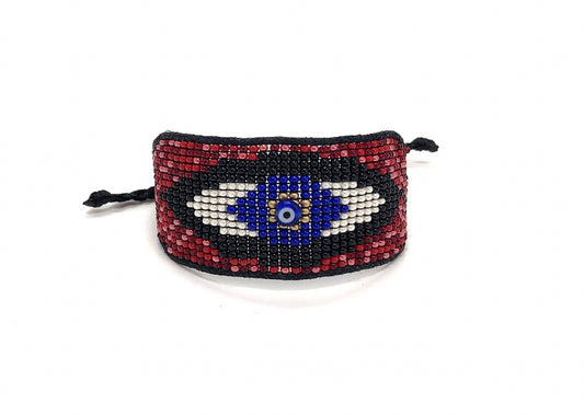 Eyebead cuff bracelet