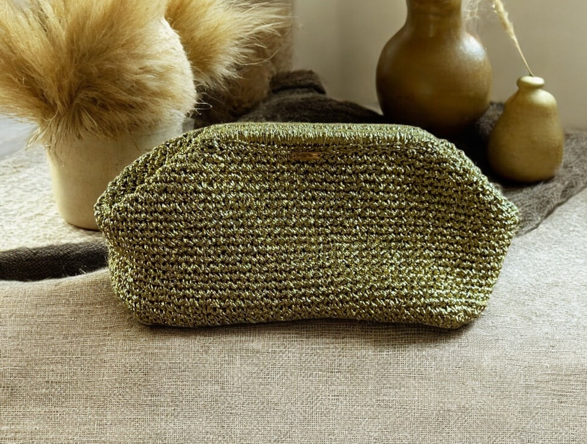 Gold Metallic Clutch