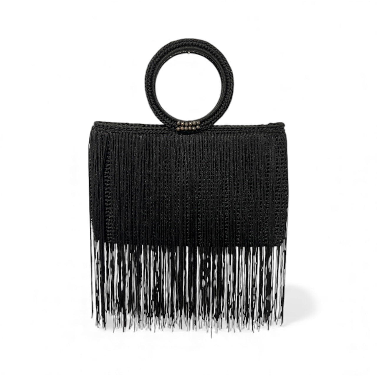 Black Fringe Purse