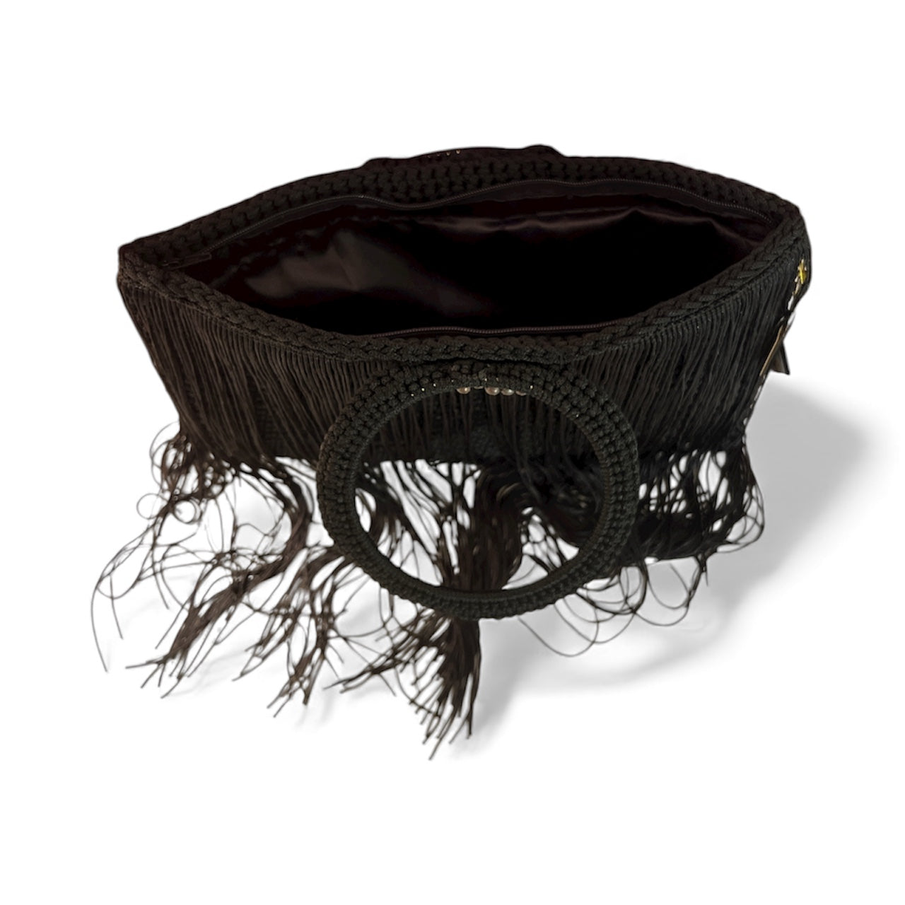 Black Fringe Purse