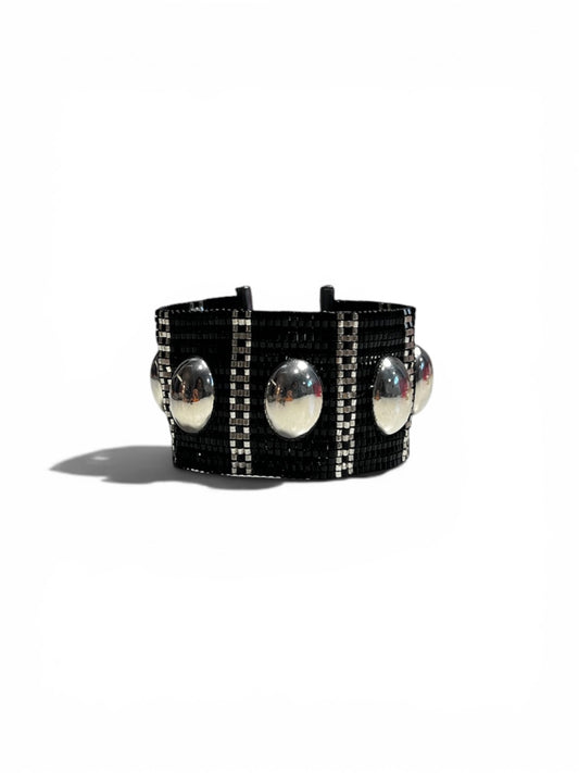 Black& Metal cuff bracelet