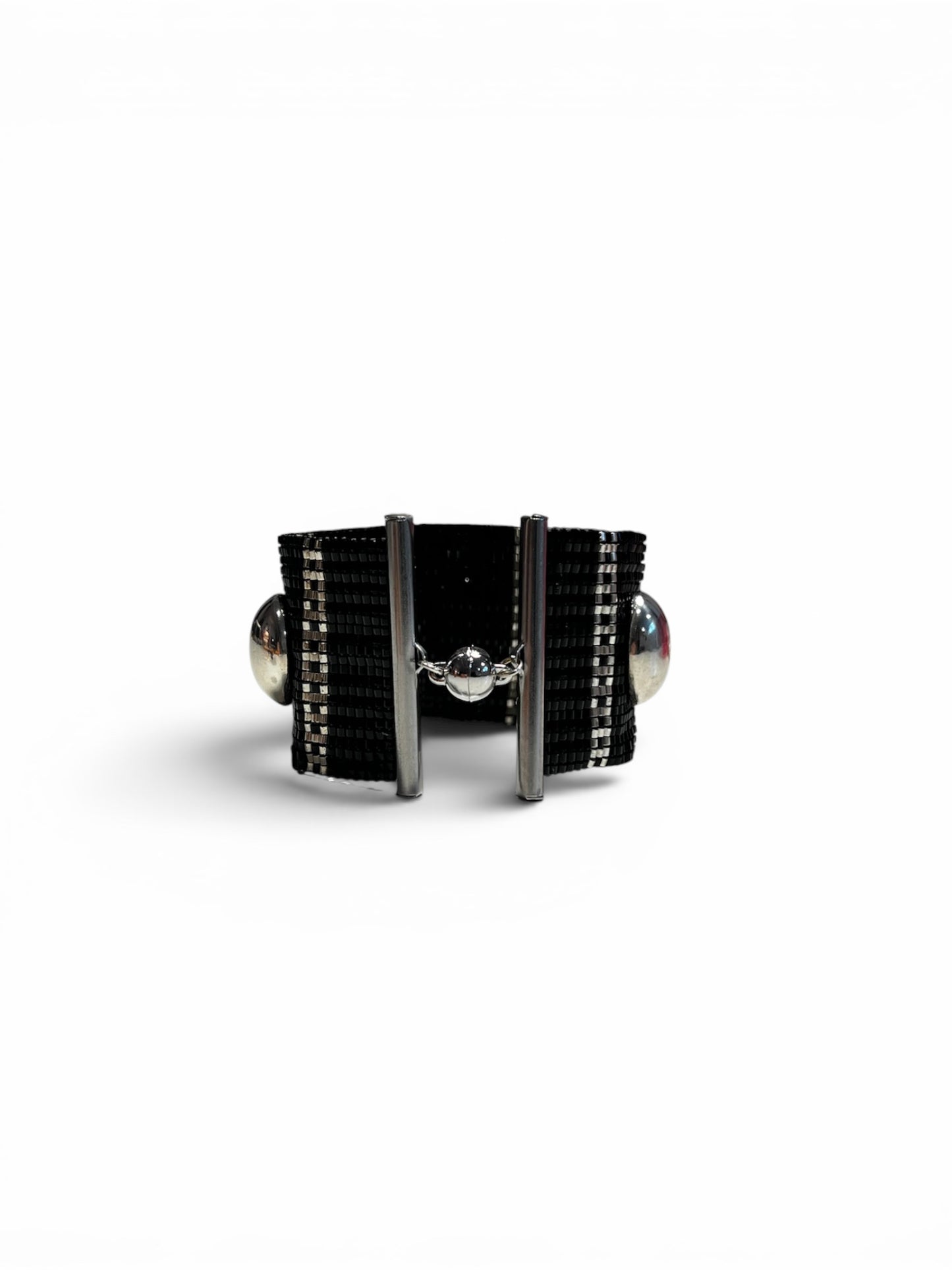 Black& Metal cuff bracelet