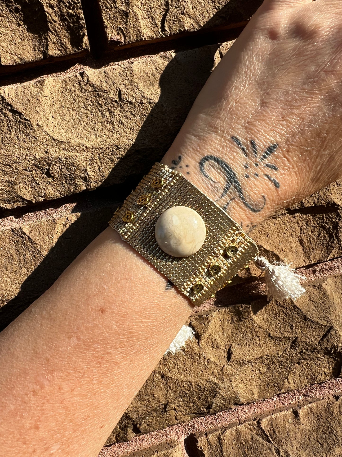 Bronze Gold Cuff Bracelet