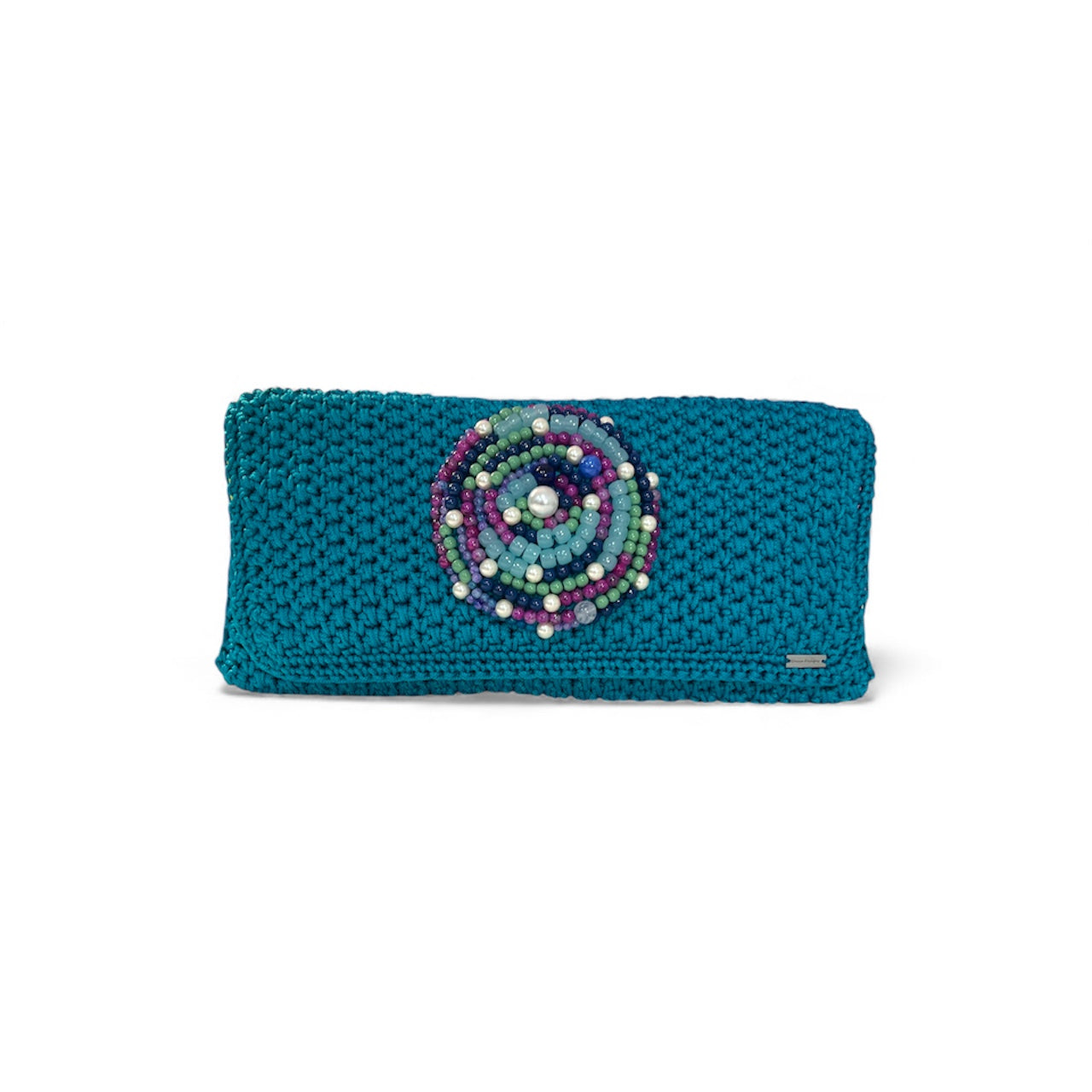 Turquoise Embellished  Clutch