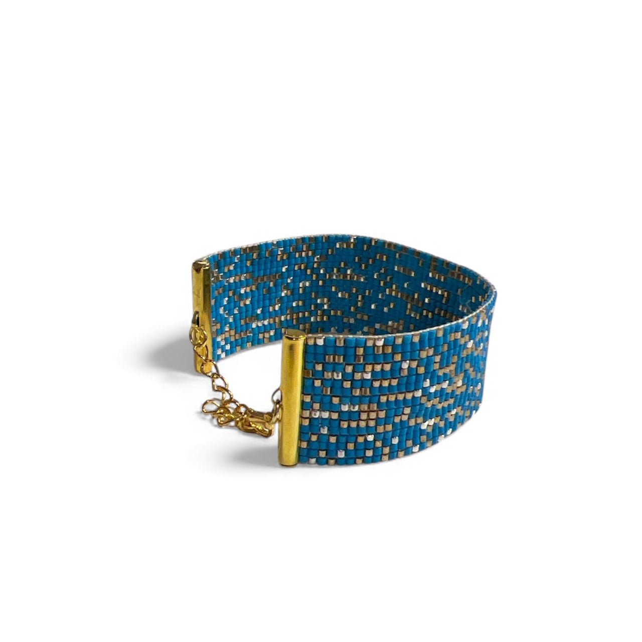 Blue Mosaic Cuff Bracelet