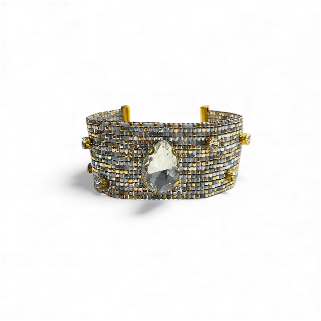 Smoky Mosaic Cuff Bracelet