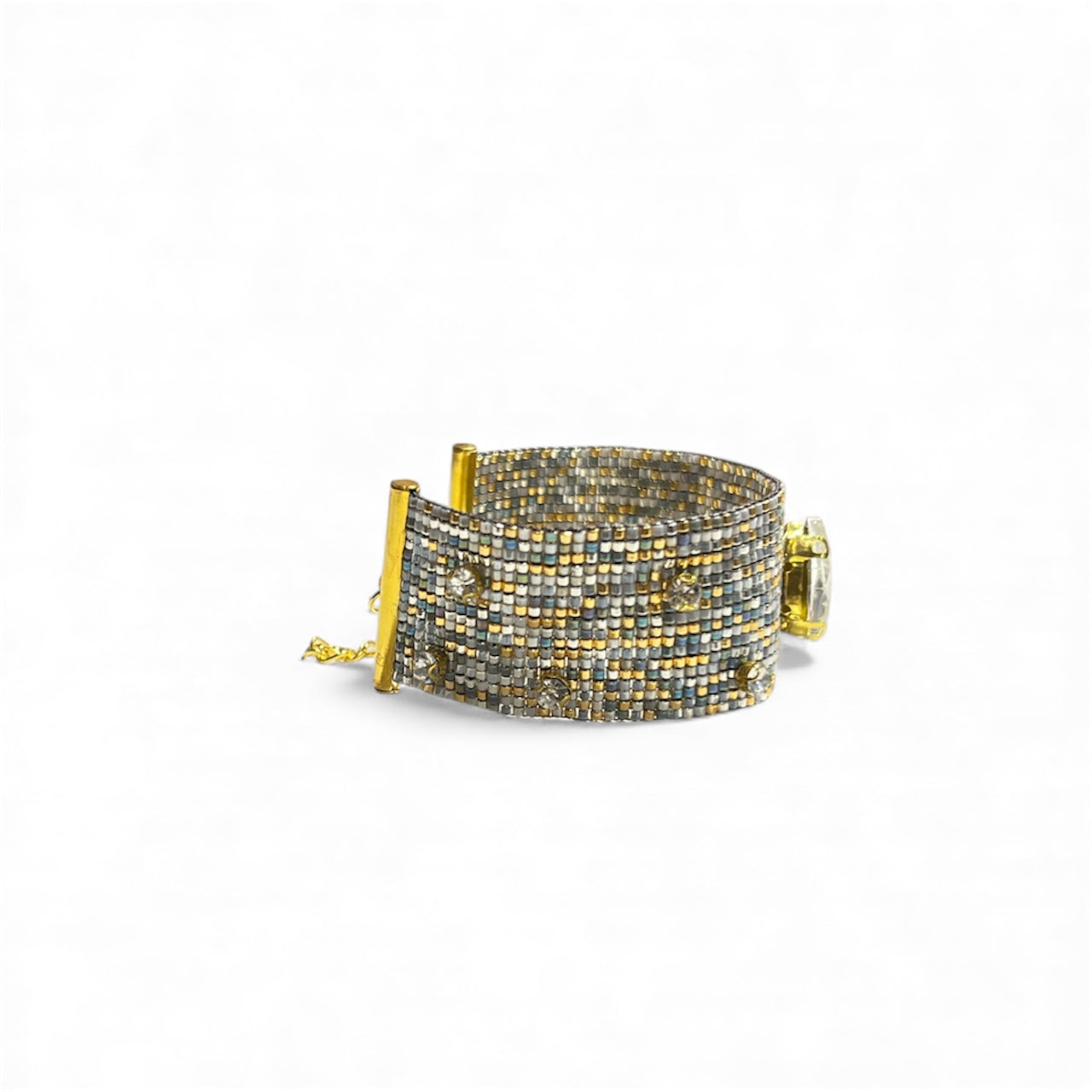 Smoky Mosaic Cuff Bracelet